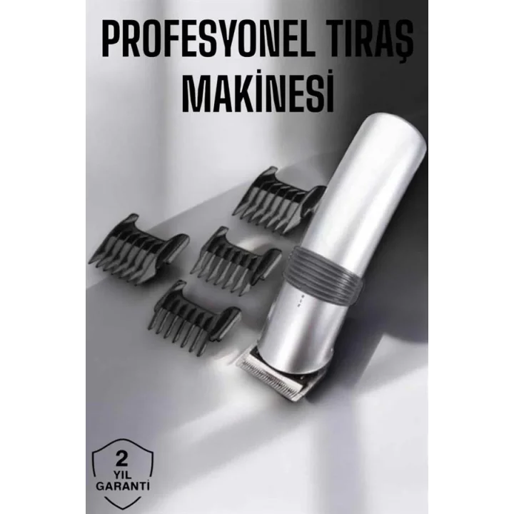 Mey İthalat® 4 Taraklı Taşınabilir Profesyonel Saç ve Sakal Kesme Tıraş Makinesi