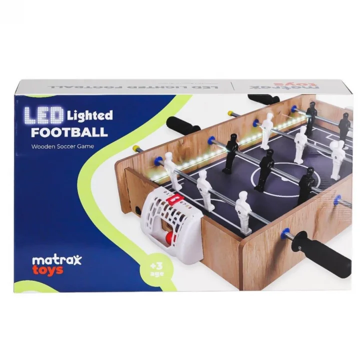 Mey İthalat® 406 Ahşap LEDli Masa Maçı Oyunu -Akçiçek Oyuncak