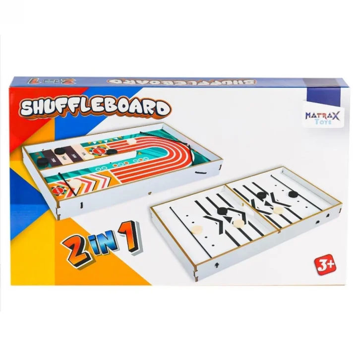 Mey İthalat® 416 Shuffleboard Oyunu 2IN1 -Akçiçek Oyuncak