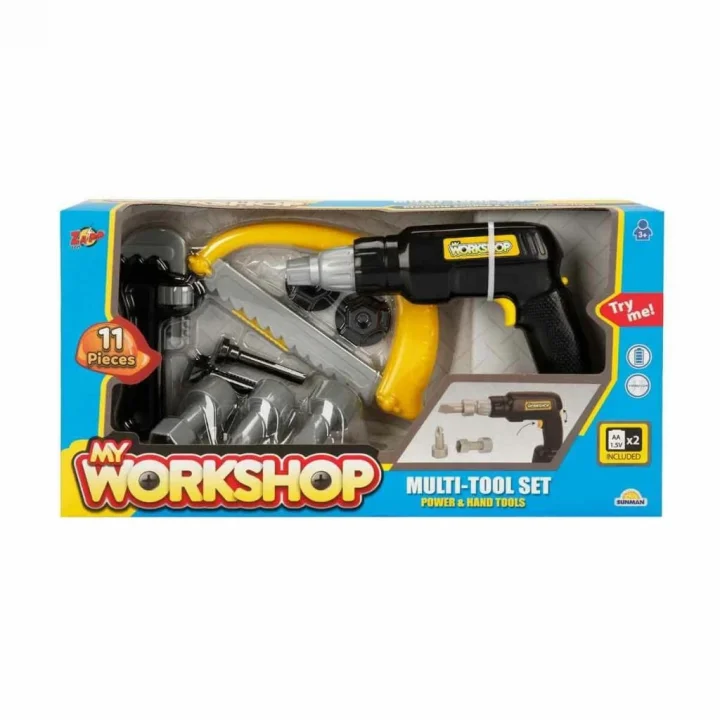 Mey İthalat® 4622  Toys My Worhop Elektronik Tornavida Tamir Seti 11 Parça