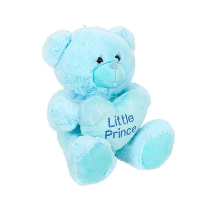 Mey İthalat®  4763 Peluş Ayı Prens ve Prenses Kalpli Ayı 45 cm