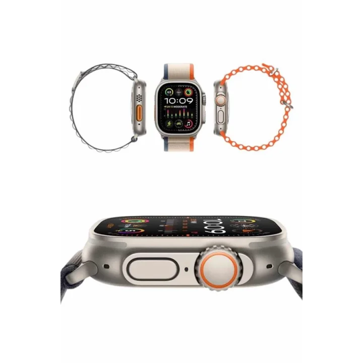 Mey İthalat® 49mm Akıllı Saat Amoled Ekranlı Kadın Erkek Kol Saati Plastik Kordon