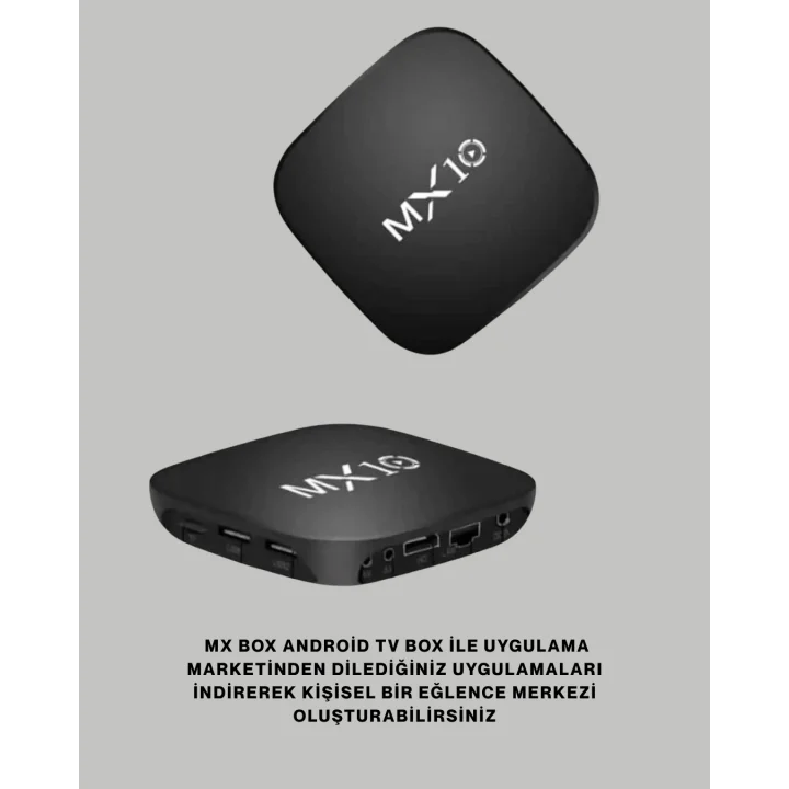 Mey İthalat® 4K Medya Kutusu HDMI-USB Bağlantılı Android TV Çözümü