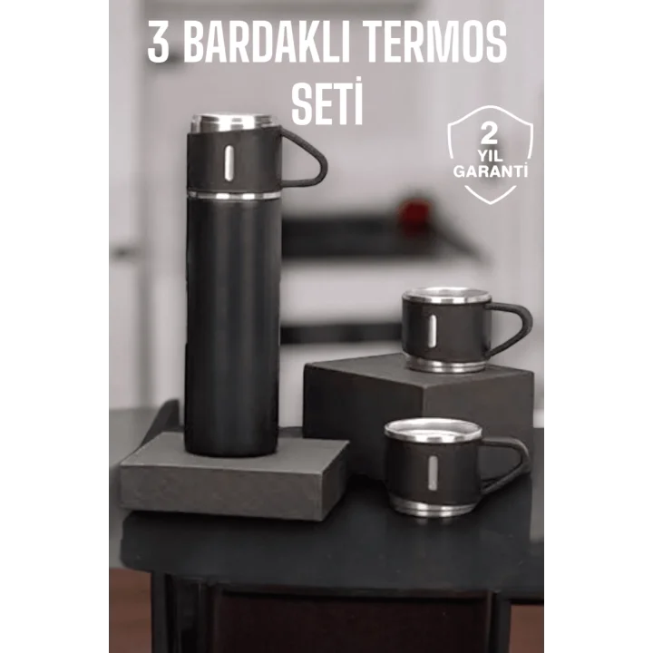 Mey İthalat® 500 ml Kapasiteli Taşınabilir Basınçlı Termos Seti Günlük Kullanım için İdeal