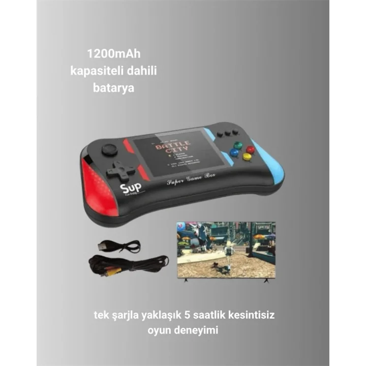 Mey İthalat® 500 Retro Oyunlu Taşınabilir El Konsolu – X7M Modeli
