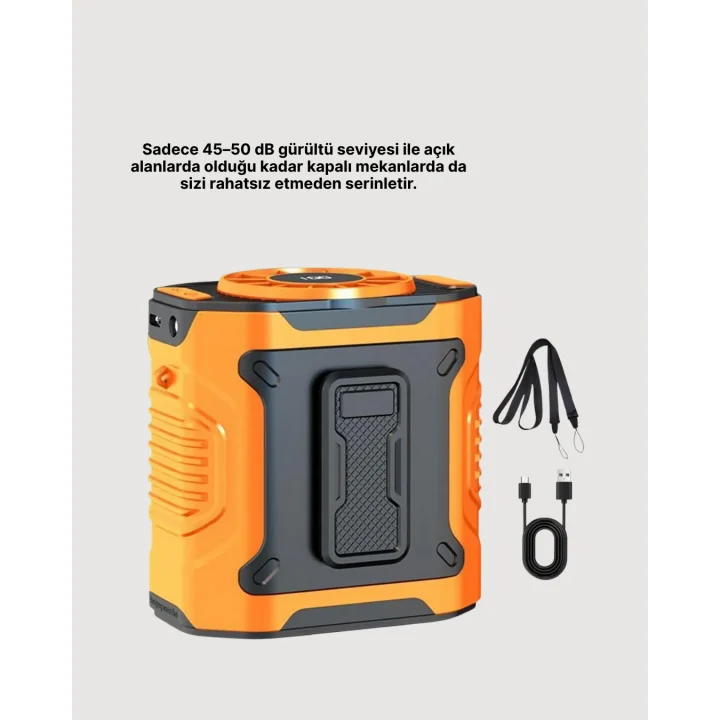 Mey İthalat® 5000mAh Şarjlı Soğutma Fanı Taşınabilir