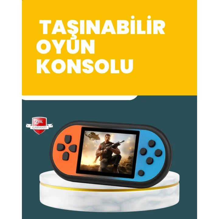 Mey İthalat® 520 Oyunlu Mini Oyun Konsolu AV Çıkışlı HD LCD Ekranlı