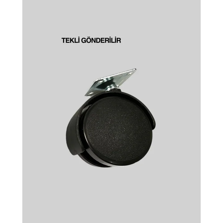 Mey İthalat® 6 cm Kilitsiz Masa Ayağı Tekli Döner Tekerlek