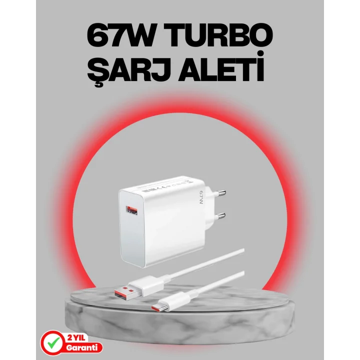 Mey İthalat® 67 Watt Turbo Destekli Şarj Cihazı Honor 50 70 90 Uyumlu
