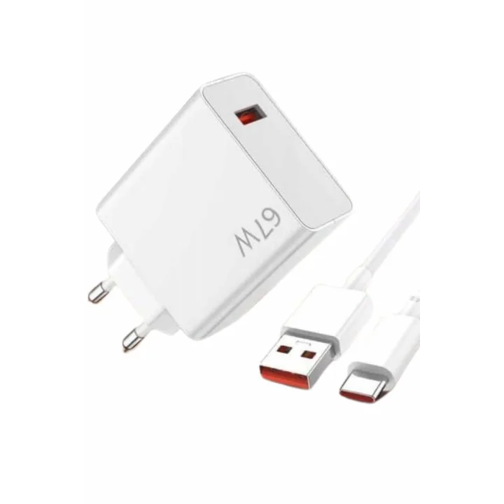 Mey İthalat® 67W Hızlı Şarj Yüksek Voltaj Korumalı Type C Şarj Adaptörü