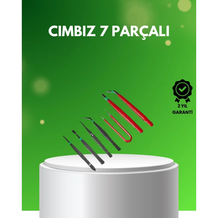 Mey İthalat® 7 Parça Hassas Çelik Cımbız Seti Elektronik ve Saat Tamiri İçin