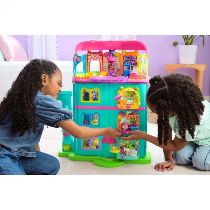 Mey İthalat®  70742 Gabbys Dollhouse Festival Evi Eğlenceli Müzikli Oyun Seti 63 cm -Spinmaster