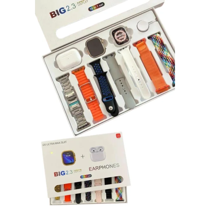 Mey İthalat® 9 Ultra Akıllı Saat 49mm 2inç Ekran 7 Kordonlu ve Bluetooth Kulaklık