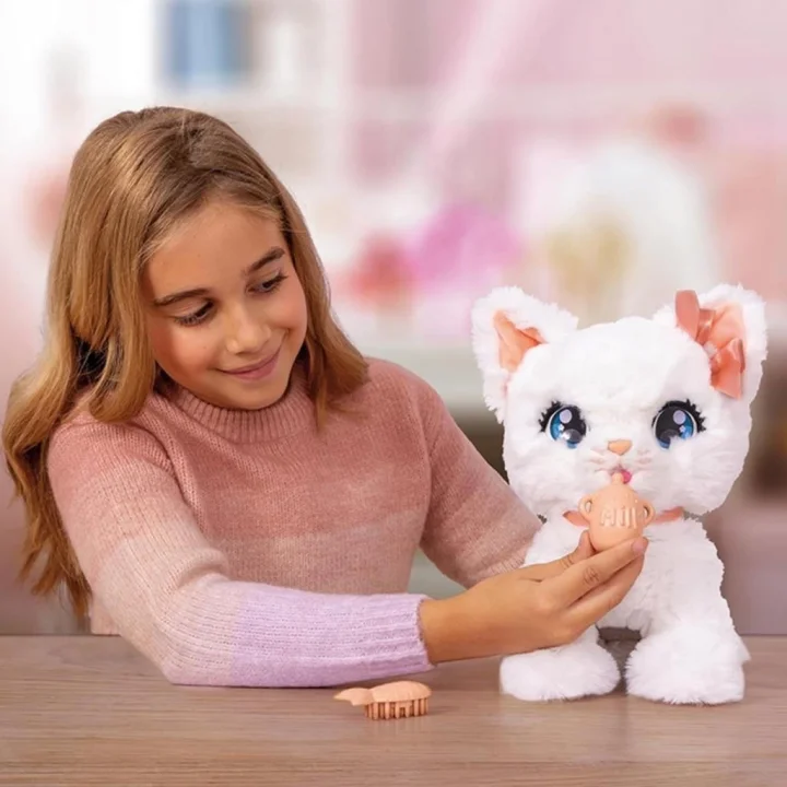 Mey İthalat® 90773  Hareketli ve Sesli Sevimli Peluş Kedicik Bella -