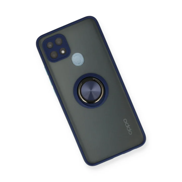 Mey İthalat®   A15 Kılıf Montreal Yüzüklü Silikon Kapak - Lacivert