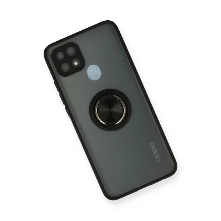 Mey İthalat®   A15 Kılıf Montreal Yüzüklü Silikon Kapak - Siyah