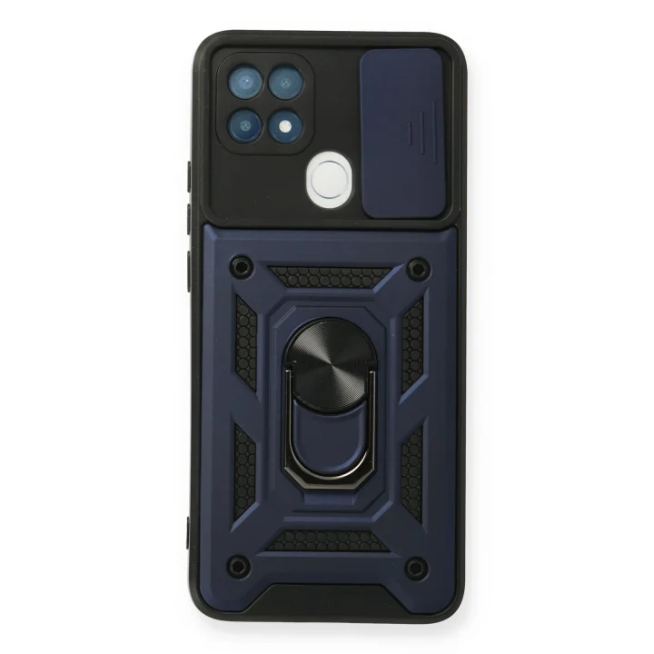 Mey İthalat®   A15 Kılıf Pars Lens Yüzüklü Silikon - Lacivert