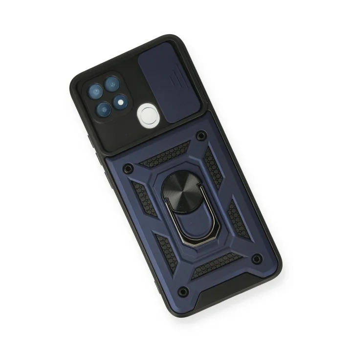 Mey İthalat®   A15 Kılıf Pars Lens Yüzüklü Silikon - Lacivert