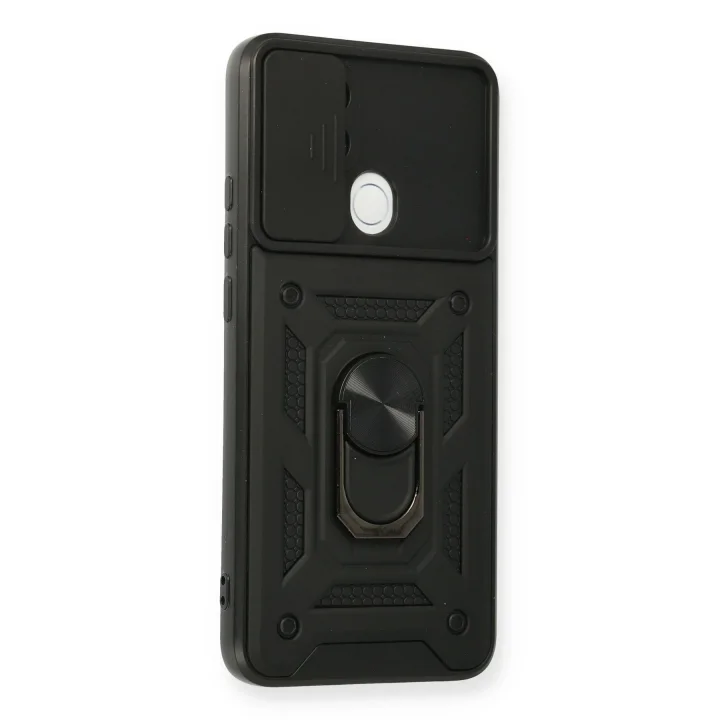 Mey İthalat®   A15 Kılıf Pars Lens Yüzüklü Silikon - Siyah