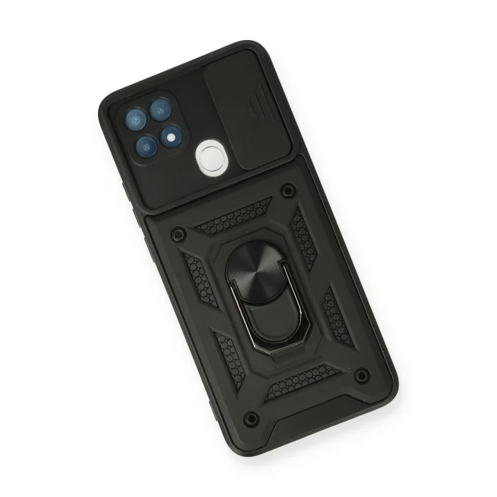 Mey İthalat®   A15 Kılıf Pars Lens Yüzüklü Silikon - Siyah