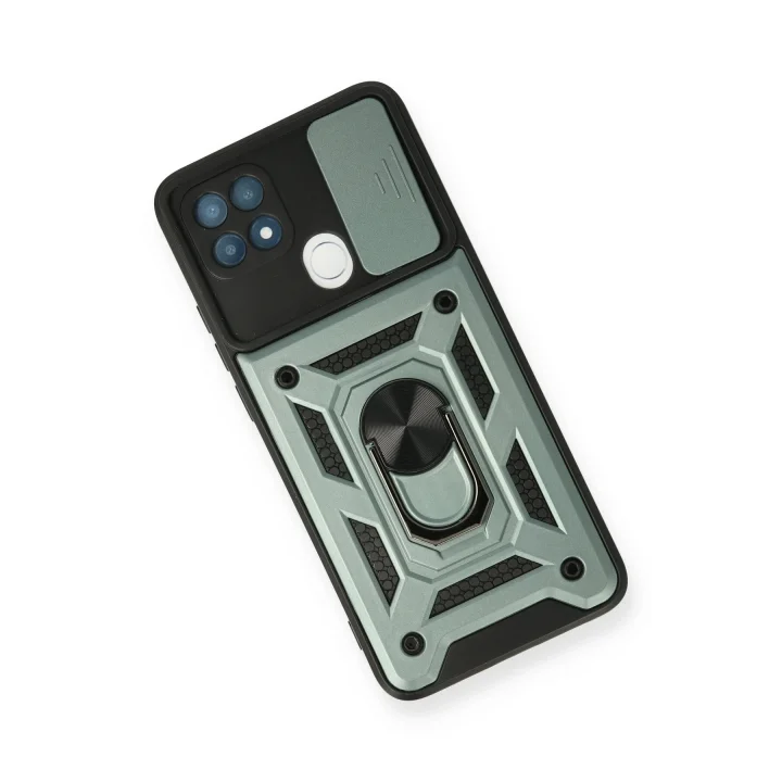 Mey İthalat®   A15 Kılıf Pars Lens Yüzüklü Silikon - Yeşil