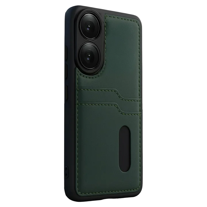 Mey İthalat®   A38 Sara Kartvizitli Deri Kılıf - Yeşil