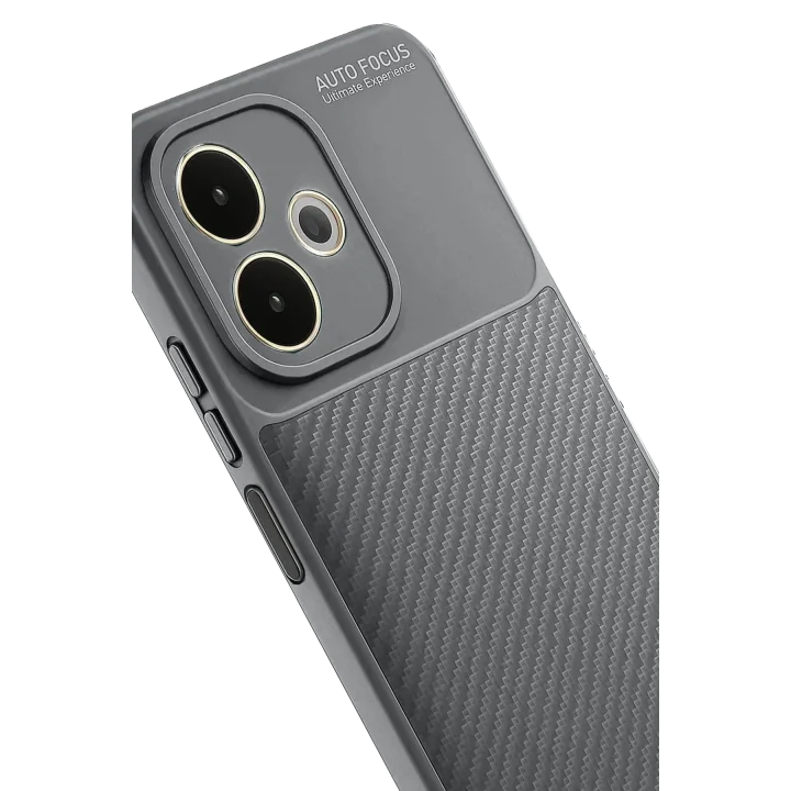 Mey İthalat®   A5 Pro 4G Kılıf Auto Focus Karbon Kapak - Gri