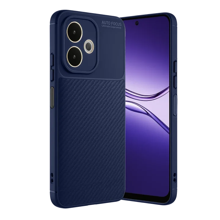 Mey İthalat®   A5 Pro 4G Kılıf Auto Focus Karbon Kapak - Lacivert