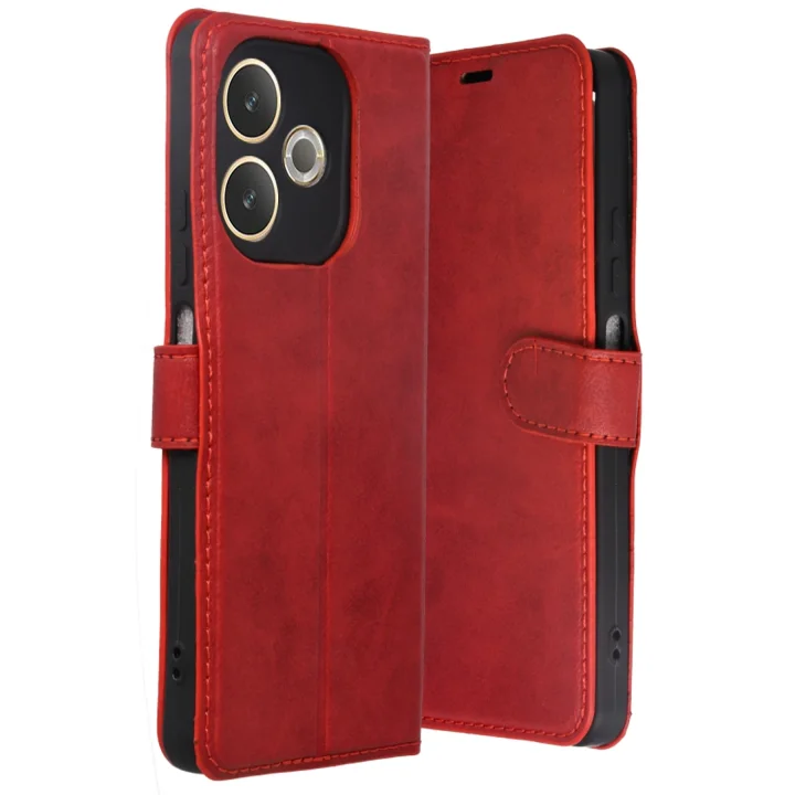 Mey İthalat®   A5 Pro 4G Trend S Plus Kapaklı Kılıf - Kırmızı