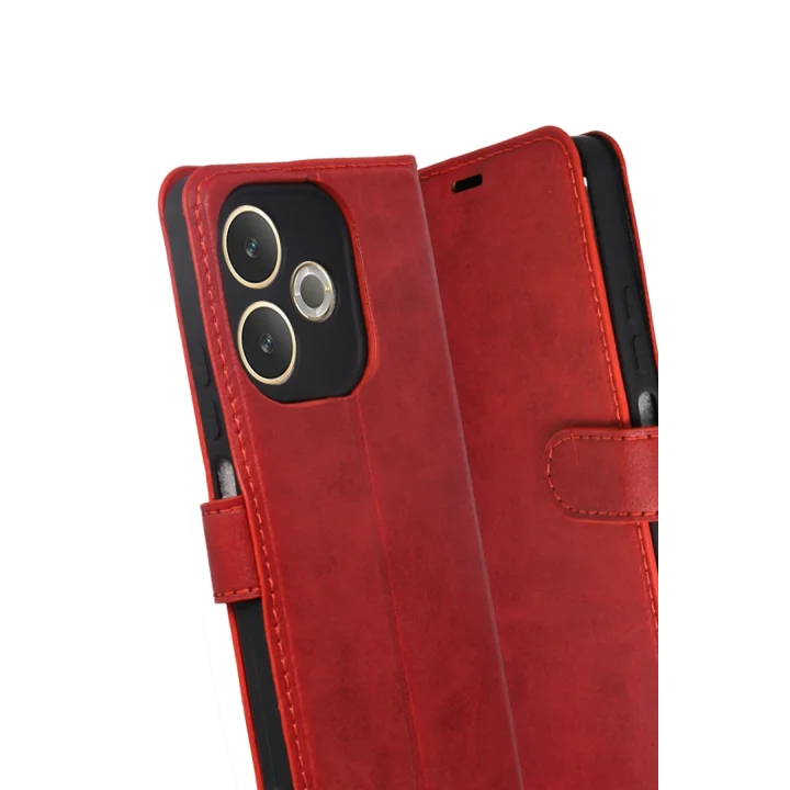 Mey İthalat®   A5 Pro 4G Trend S Plus Kapaklı Kılıf - Kırmızı