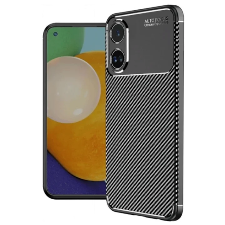 Mey İthalat®   A60 Kılıf Auto Focus Karbon Kapak - Siyah