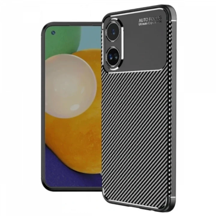 Mey İthalat®   A60 Kılıf Auto Focus Karbon Kapak - Siyah