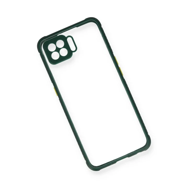 Mey İthalat®   A73 Kılıf Miami Şeffaf Silikon - Koyu Yeşil