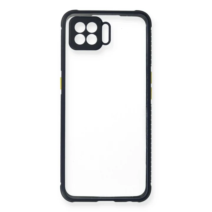 Mey İthalat®   A73 Kılıf Miami Şeffaf Silikon - Lacivert