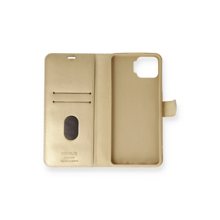 Mey İthalat®   A73 Kılıf Trend S Plus Kapaklı Kılıf - Gold