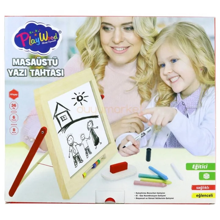 Mey İthalat®   Ahşap Masa Üstü Yazı Tahtası 385