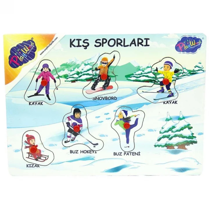 Mey İthalat® Ahşap Tutmalı Sporlar Yapboz