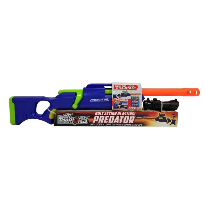 Mey İthalat®  Air Warriors Predator 4 Mermili Sünger Dart Atan Silah