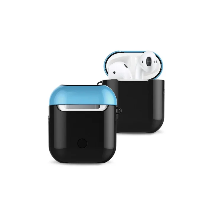 Mey İthalat®  Airpods 2 (2.nesil) 3in1 Kılıf - Siyah-Mavi