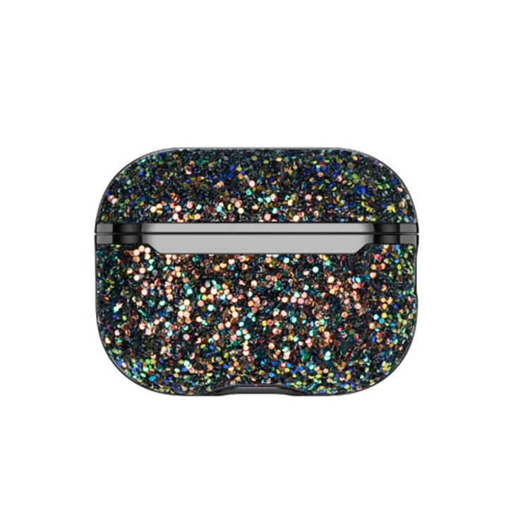 Mey İthalat®  Airpods 2 (2.nesil) Bright Simli Airpods Kapak - Siyah