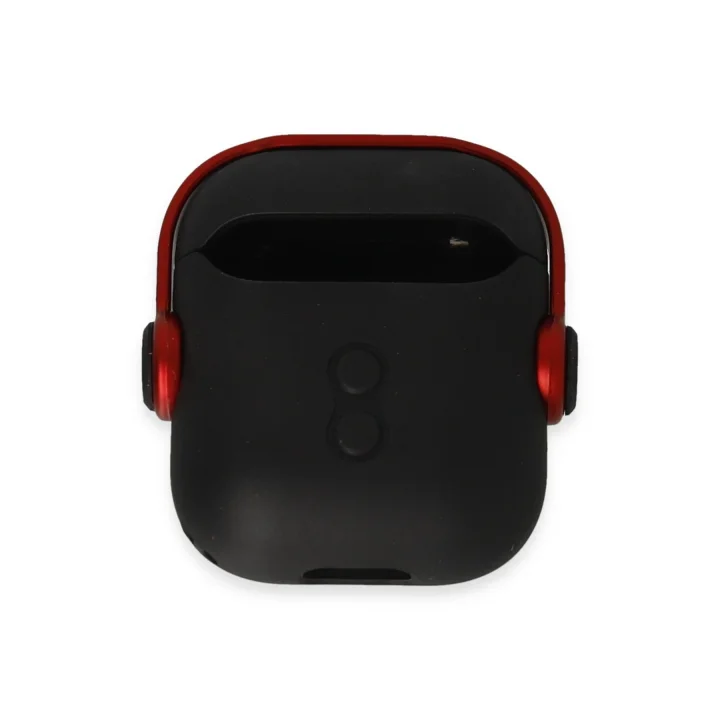 Mey İthalat®  Airpods 2 (2.nesil) Cool Kılıf - Siyah-Kırmızı