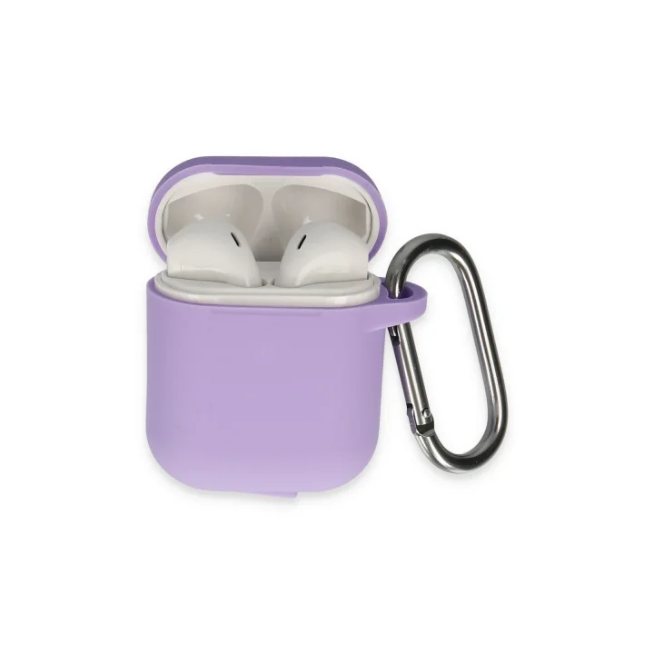Mey İthalat®  Airpods 2 (2.nesil) Hang Kılıf - Lila