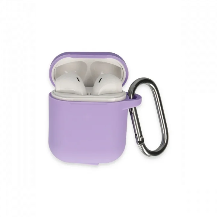 Mey İthalat®  Airpods 2 (2.nesil) Hang Kılıf - Lila