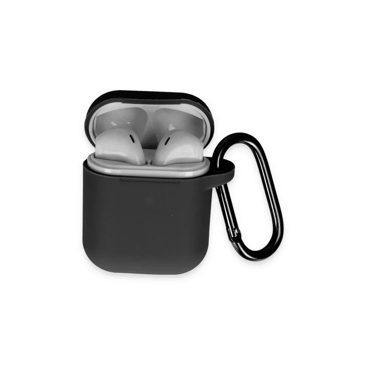 Mey İthalat®  Airpods 2 (2.nesil) Hang Kılıf - Siyah