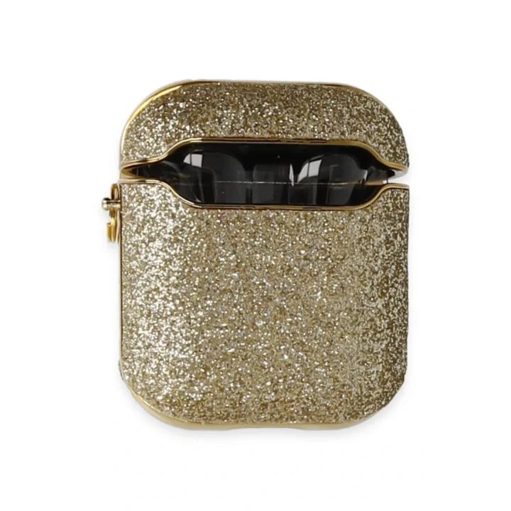 Mey İthalat®   Airpods 2 (2.nesil) Spell Simli Kılıf - Gold