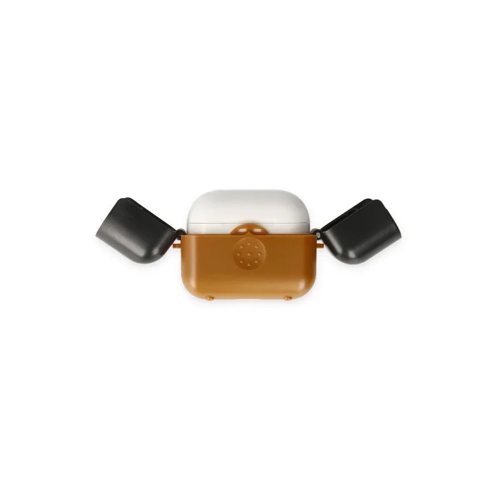 Mey İthalat®  Airpods 3 (3.nesil) Basmalı Kılıf - Kahverengi-Siyah