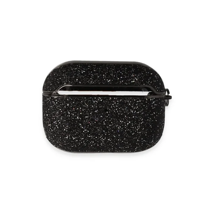 Mey İthalat®  Airpods 3 (3.nesil) Spell Simli Kılıf - Siyah