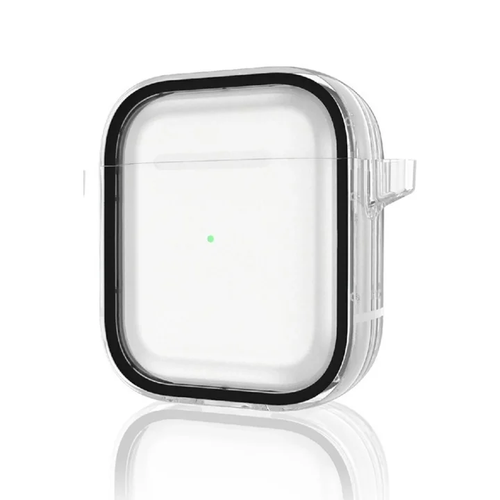 Mey İthalat®  Airpods 4 (4.nesil) Shiny Şeffaf Kılıf - Siyah