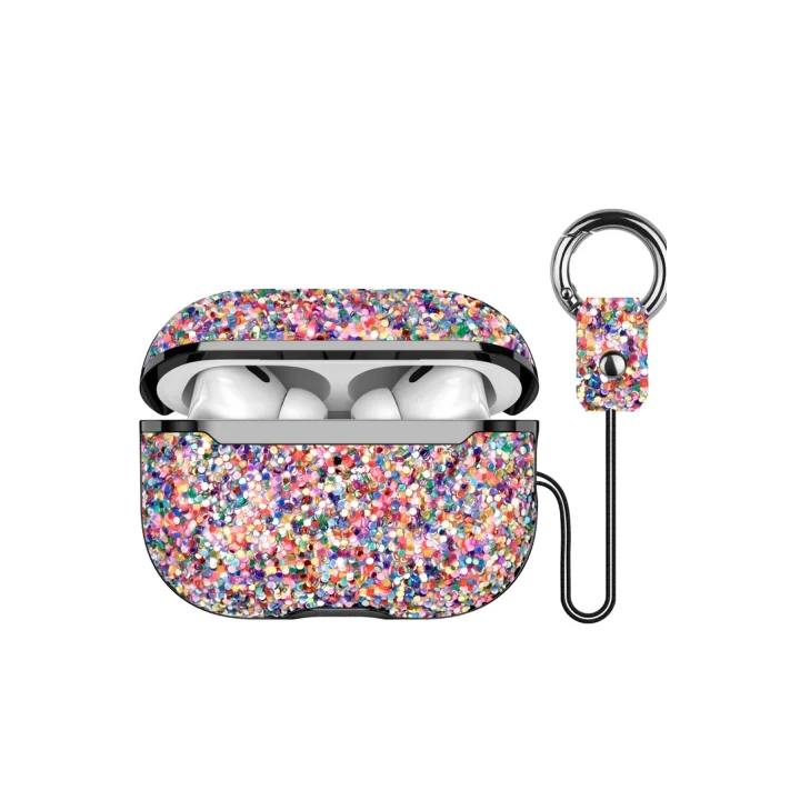 Mey İthalat®  Airpods Pro 2 (2.nesil) Bright Simli Airpods Kapak - Gold