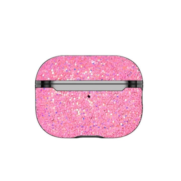 Mey İthalat®  Airpods Pro 2 (2.nesil) Bright Simli Airpods Kapak - Pembe